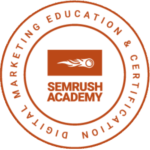 Badge Semrush Academy - certification en marketing digital